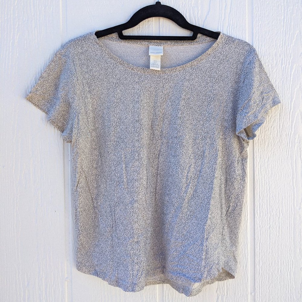 Short Sleeve Speckled Blouse